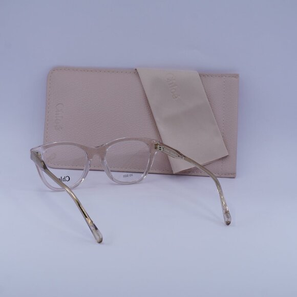 Chloe CH0085O 003 Square Eyeglasses 49mm - Transparent Pink - Picture 7 of 10